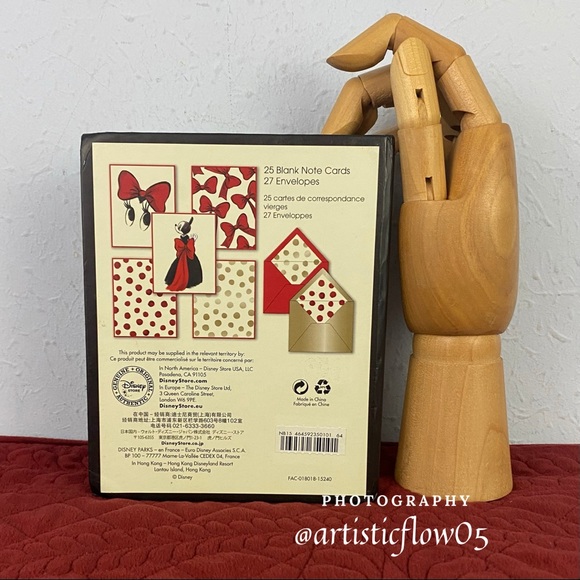 NEW! RARE! Limited! Disney Minnie Mouse Signature Note Card Set - Picture 4 of 5